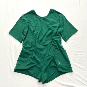 Free People FP movement Green ultra soft oversized fit shapeless romper M